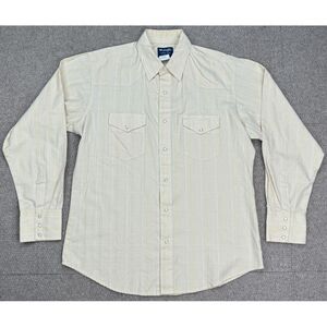 Wrangler Western Shirts Men's Vintage Striped Long Sleeve Button‎ Shirt Size L